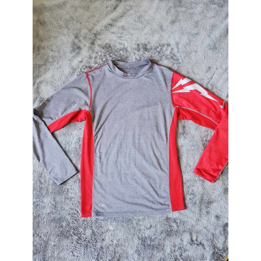 Nike Men's Team Pro NikeFIT LS Fitness Polyester Spandex Shirt Size Medium